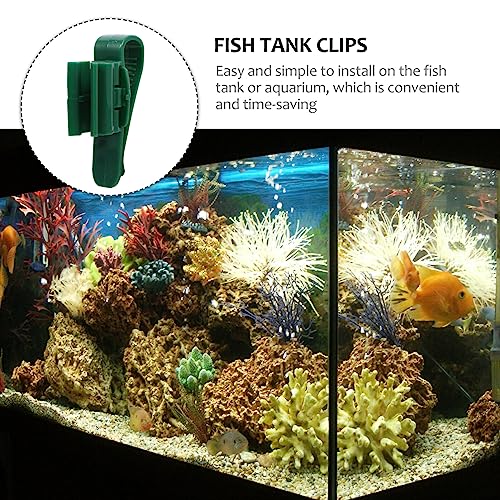 POPETPOP 4pcs Aquarium Hose Clips Multifunctional Fish Tank Mount Holders for Inlet and Outlet Pipes Securely Fixes Tubes and Wires Suitable for Aquariums
