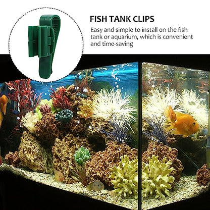 POPETPOP 4pcs Aquarium Hose Clips Multifunctional Fish Tank Mount Holders for Inlet and Outlet Pipes Securely Fixes Tubes and Wires Suitable for Aquariums