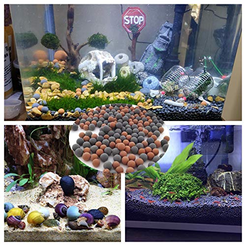 100-Pack Ceramic Aquarium Decor Balls, 0.4-Inch Fish Tank Ornaments for Freshwater Tanks