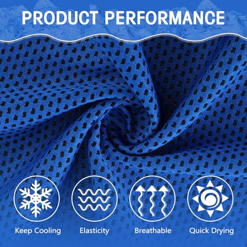 Hosuly 100 Pack Cooling Towels, 40"x12" - color: Deep Blue, Red