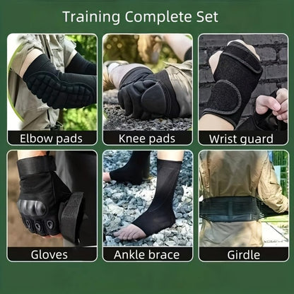 4pcs Universal Men's and Women's Knee and Elbow Equipment Set - Adjustable Cushioning Pads, Made of Moisture-Wicking Fabric - size: Small