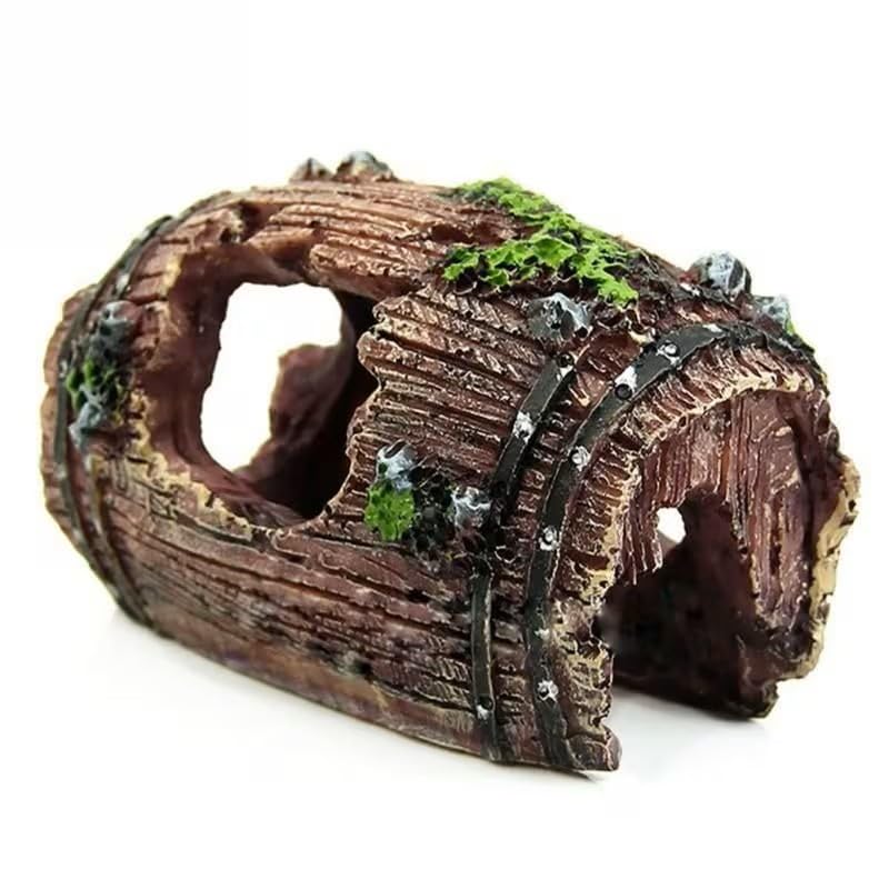 Resin Crafts for Aquarium, Glass Fish Tank Ornaments and Additions - color: Grey Fish Tank Castle Style 7