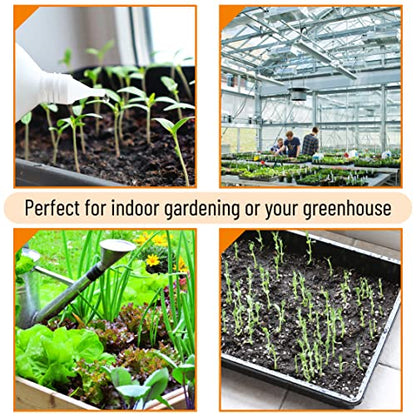 Mr. Pen- Seed Starter Trays, 5 Pack, 17"x10"x2.4", Durable Plastic Growing Trays, Stackable and Reusable Seedling Starter Kits for Indoor, Outdoor, Greenhouse Gardening, Planting, Hydroponic Systems