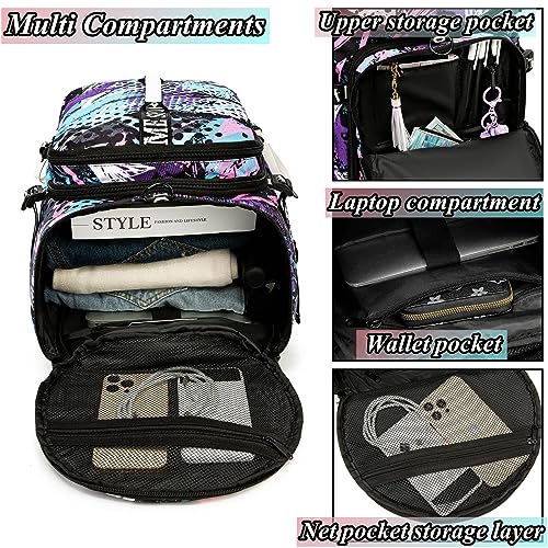 SDTAME Gym Duffel Backpack with Shoe Pocket & Laptop Sleeve - color: Multicolor