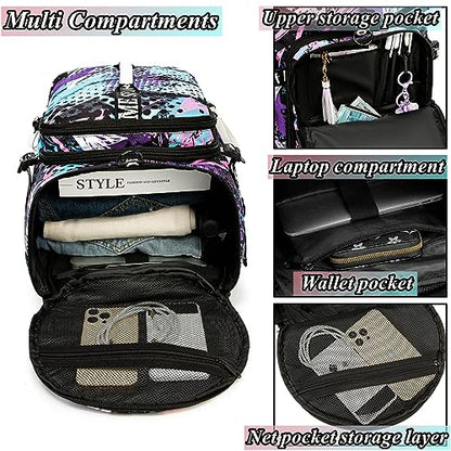 SDTAME Gym Duffel Backpack with Shoe Pocket & Laptop Sleeve - color: Multicolor