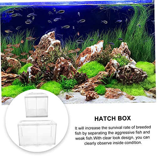 Garneck 2pcs Fish Breeder Net for Aquariums Separation Net Hatching Incubator Cups Easy to Install Fish Box for Fry and Shrimp Breeding
