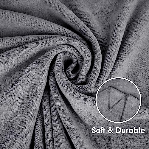 JML Bath Towels Set, 4 Pack, 30" x 60", Grey - color: - Grey, size: 4 Pack (30 in x 60 in)