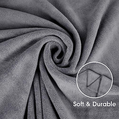JML Bath Towels Set, 4 Pack, 30" x 60", Grey - color: - Grey, size: 4 Pack (30 in x 60 in)