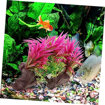 GALPADA Desktop Aquarium Grass Decor Artificial Water Grass for Fish Tank Decoration Premium Simulation Aquatic Plant Accessory for Use