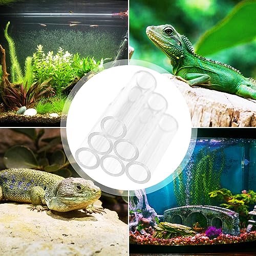 Shrimp Shelter Tube, Transparent Acrylic Tube Aquarium Shrimp Cave Breeding Fish Shrimp Feeder Breeding Tube Aquarium Fish Tank Pipe Shelter Tube Fish Tank Shelter Decorations Hideaway Pipes - color: 6 tubes