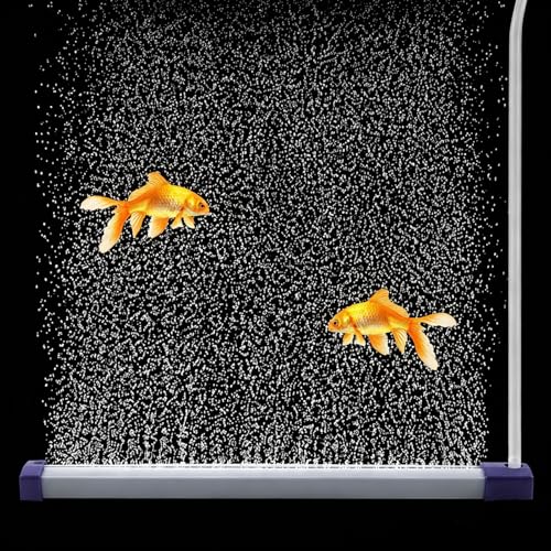 13.8 Inch Aquarium Bubble Strip, Bubble Curtain Wall Aquarium Air Stone Kit, Quiet Oxygen Diffuser, Fish Tank Bubbler Decorations for Freshwater Saltwater