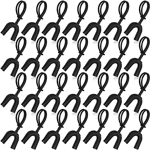 Kanayu 30 Strapped Mouth Guard Without Boil Mouthguard - color: Black, size: Adults