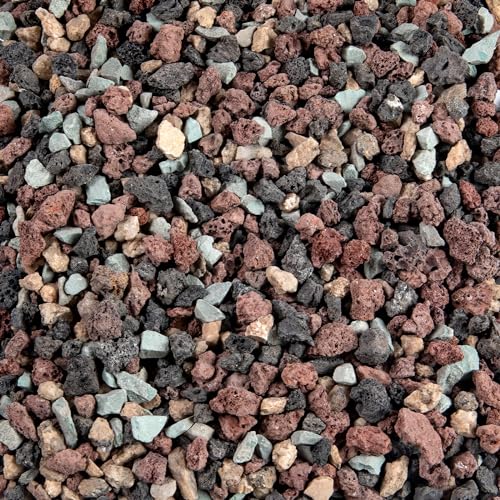5lb Natural Dark Mixed Color Silica Gravel Pebbles, 1/5 inch Decorative Stones for Succulents, Pebbles for Vases,Plants Rocks, Aquarium Silica Gravel, Top Dressing, Outdoor Decorative Rocks - color: Lava, size: 5LB