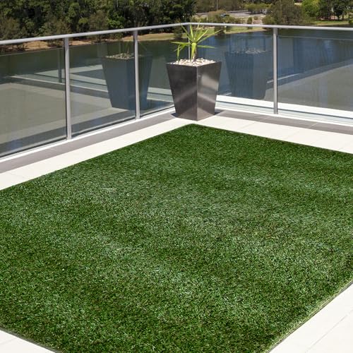 iCustomRug Ivy, Thick Realistic Grass Mat 3' X 4' Synthetic Turf with Finished Edges, Indoor Outdoor Grass Pet Pad - size: 3' x 4' (Rectangular)