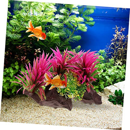 GALPADA Desktop Aquarium Grass Decor Artificial Water Grass for Fish Tank Decoration Premium Simulation Aquatic Plant Accessory for Use