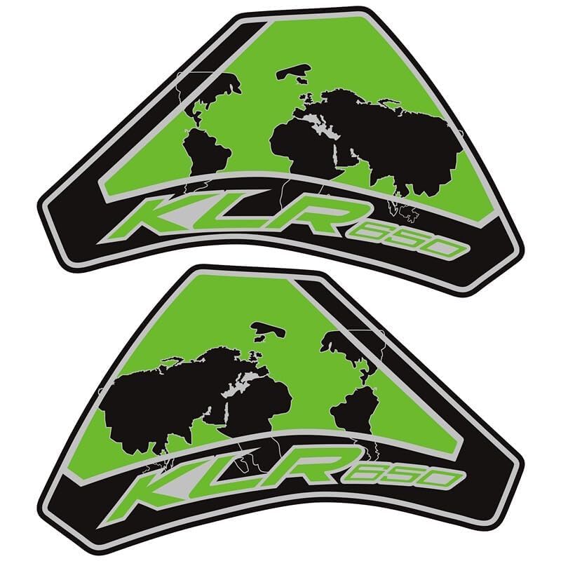 KLR650 Tank PAD Front Side Tank Pad Fuel Stickers Compatible with Klr650 2022-2025 3D Gel Tank Fuel Gip Decal KLR650 Sticker Pad(Green) - color: 144 Green