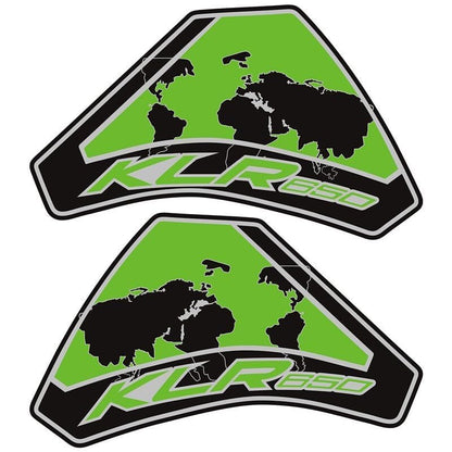 KLR650 Tank PAD Front Side Tank Pad Fuel Stickers Compatible with Klr650 2022-2025 3D Gel Tank Fuel Gip Decal KLR650 Sticker Pad(Green) - color: 144 Green