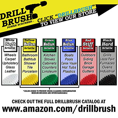 Toilet Bowl Cleaner - Toilet Brush - Bathroom Cleaner - Bathroom Drill Brush Set - Toilet Cleaner - Tile Floor Cleaner - Shower Cleaner Drill - Grout Cleaner- Bathroom Scrub Brush - Grout Tile Brush - color: Yellow