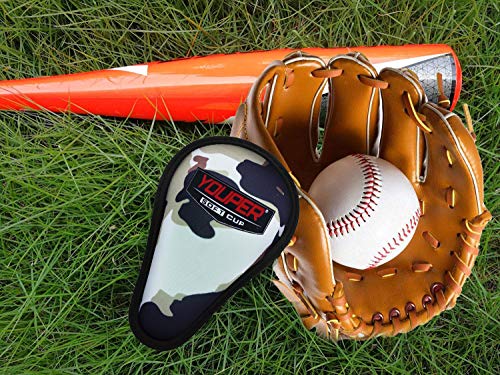 Youper Boys Youth Soft Foam Protective Athletic Cup (Ages 7-12), Kid Athletic Cup for Baseball, T-Ball, Football - color: camo