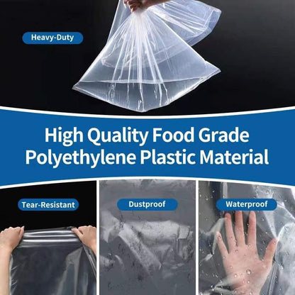 Jumbo Clear Storage Bags, Pack of 6, 40" x 60" XXL Dustproof Plastic Suitcase Bag, Waterproof Storage Bag for Luggage, Chairs, Luggage, Stroller, Kids Bike, Bicycle and Motorbike