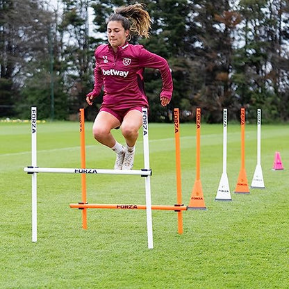 FORZA Cone & Hurdle Training Sets | Improve Your Speed & Agility Skills - Available in 3 Styles and 8 Colors - color: White, style: Pro Tri Cone