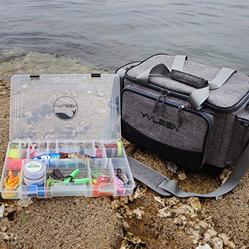 Fishing Tackle Boxes - 3600 3700 Tackle Box Plastic Storage Organizer Box with Removable Dividers - 2packs/4packs Tackle Trays - Included 2pcs of Extra Clip