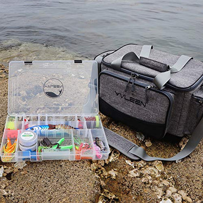 Fishing Tackle Boxes - 3600 3700 Tackle Box Plastic Storage Organizer Box with Removable Dividers - 2packs/4packs Tackle Trays - Included 2pcs of Extra Clip