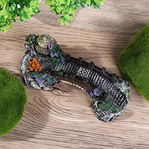 HomeSoGood Fish Tank Decoration Aquarium Ornament Poly Resin Bridge for Aquariums, Fish Tank, Gardens