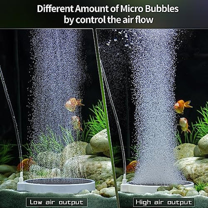 Aquarium Air Stones Oxygen Bubbler, 4 Inch Fish Tank Quiet Oxygen Aerator, Air Pump Accessories Airstones for Fish Tank and Hydroponics