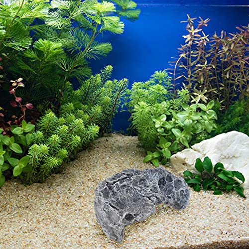 balacoo Turtle Basking Platform Lifelike Resin Simulation Stone for Reptile Terrarium Multi-Functional Hiding Cave and Rest Stand for Aquariums and Home Decor