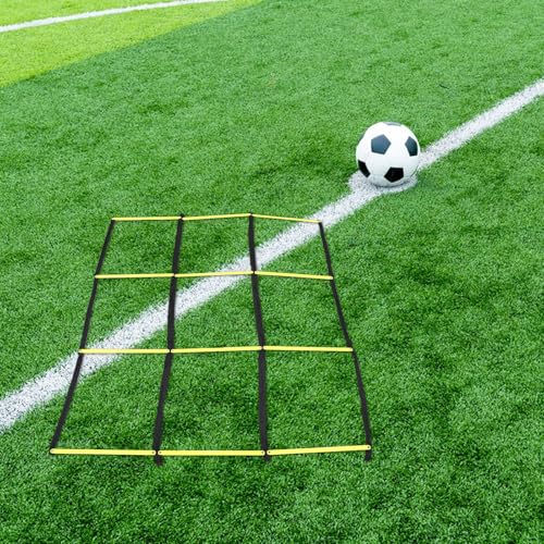 Kisangel Football Ladder: Nine-Square Agility Ladder for Soccer Training - Athletic Speed Training Tool for Footwork - Football Agility and Fitness Workouts Supply