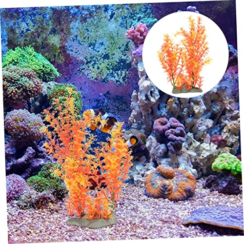 LIOOBO Creative Artificial Plant for Aquarium Decor Wear-Resistant Grass Ornament Delicate Faux Plant for Fish Tank Chic Desktop Decoration Easy Care Aquatic Grass Vibrant Design