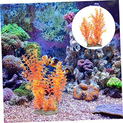 LIOOBO Creative Artificial Plant for Aquarium Decor Wear-Resistant Grass Ornament Delicate Faux Plant for Fish Tank Chic Desktop Decoration Easy Care Aquatic Grass Vibrant Design