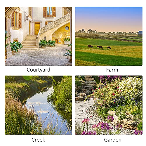 Outsunny 7.5' Wooden Arch Garden Bridge, Safety Rails for Backyard Ponds, Creeks, Streams, Carbonized - color: Carbonized