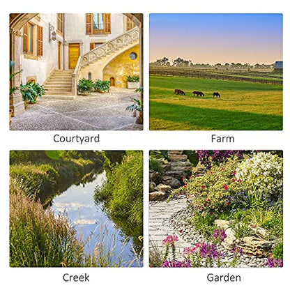 Outsunny 7.5' Wooden Arch Garden Bridge, Safety Rails for Backyard Ponds, Creeks, Streams, Carbonized - color: Carbonized