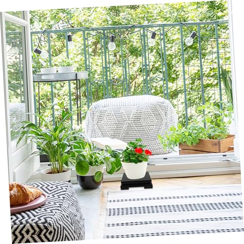 Healifty Solid Wood Square Display Stand Base Height Smooth Surface Flowerpot Holder Pedestal for Teaset Buddha Vase Aquarium and Home Ornament Showcase