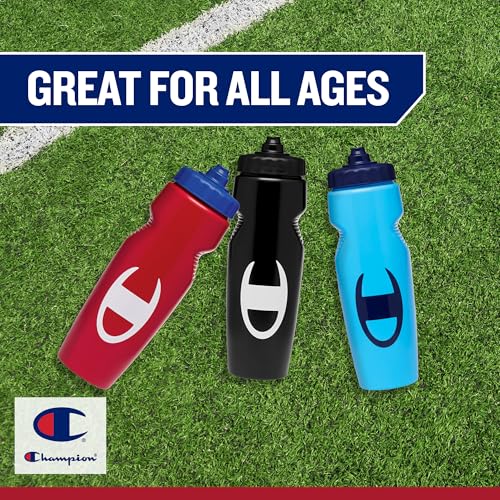 Champion Quench Squeeze Water Bottle, BPA-Free, 24oz (Black) - color: Black