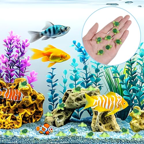 60Pcs Mini Resin Turtles, Green Tiny Turtle Figurines, Small Resin Animals for Garden, Aquarium, DIY Crafts and Party Ornaments