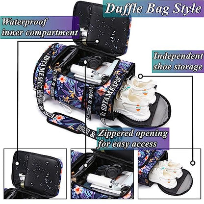 SDTAME Gym Duffel Backpack with Shoe Pocket & Laptop Sleeve - color: Orange