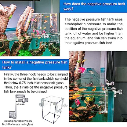 Negative Pressure Aquarium Fish Tank Cool Fish Tank Aquarium Water replenishers Water Level auto-Refill Maintenance