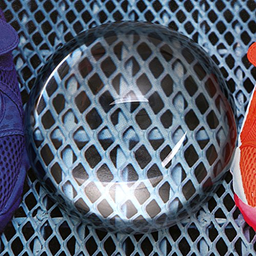 OwnMy 4" Crystal Glass Magnifier, Glide Paperweight Magnifying Glass Dome, Crystal Half Ball Sphere Lens for Photography/Decoration, Reading Aid - size: 4x2 Inch (Pack of 1)