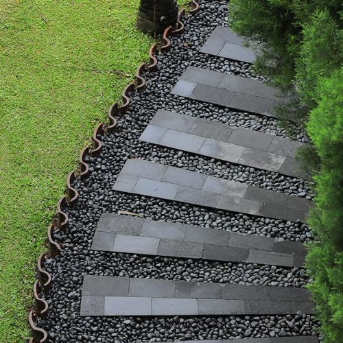 15 lb Black River Rocks for Landscaping, Polished Black Pebbles for Potted Plants & Vases, Large 1-2 Inch Decorative Stones for Garden Beds, Planters & Aquariums Decor