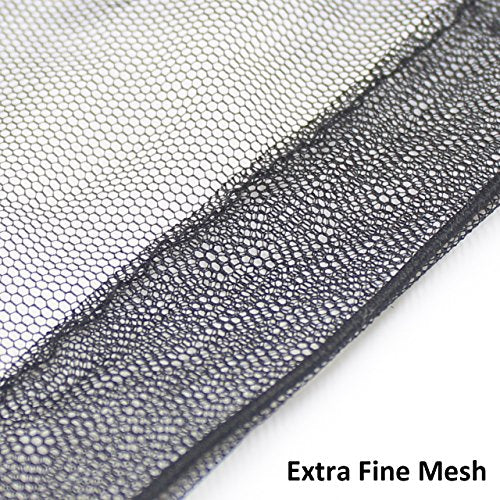 Mosquito Head Mesh Nets Gnat Face Netting for No See Ums Insects Bugs Gnats Biting Midges from Any Outdoor Activities, Works Over Most Hats Comes with Free Stock Pouches (3pcs, Grey+Black+White) - color: Grey+black+white