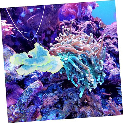 ERINGOGO Blue Silicone Artificial Aquarium Plants Decorative Water Grass Model for Fish Tank Safe Non Toxic Aquatic Plant Ornament Easy Care Fish Tank Decoration for Aquarium and