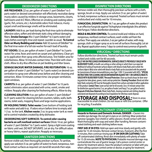 OdoBan Disinfectant Odor Eliminator and All Purpose Cleaner Concentrate, Original Eucalyptus Scent, 1 Gallon - size: 128 Fl Oz (Pack of 1)