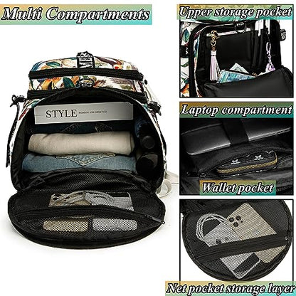 SDTAME Gym Duffel Backpack with Shoe Pocket & Laptop Sleeve - color: Yellow
