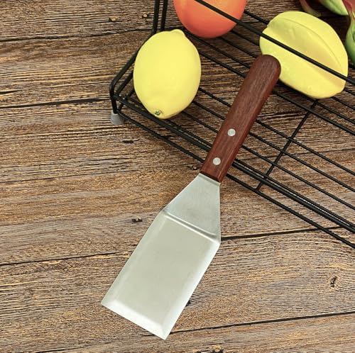 Metal Spatula for Cast Iron Skillet Grill Stainless Steel Spatula for Burger, Fish Turner Griddle Spatula, Spachulas Egg Flipper, Flat Top Metal Spatula for Cooking BBQ