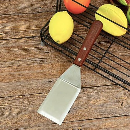 Metal Spatula for Cast Iron Skillet Grill Stainless Steel Spatula for Burger, Fish Turner Griddle Spatula, Spachulas Egg Flipper, Flat Top Metal Spatula for Cooking BBQ