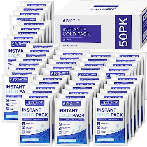 50 Pack Instant Ice Packs for Injuries, Disposable Instant Cold Pack - style: 50 Pack