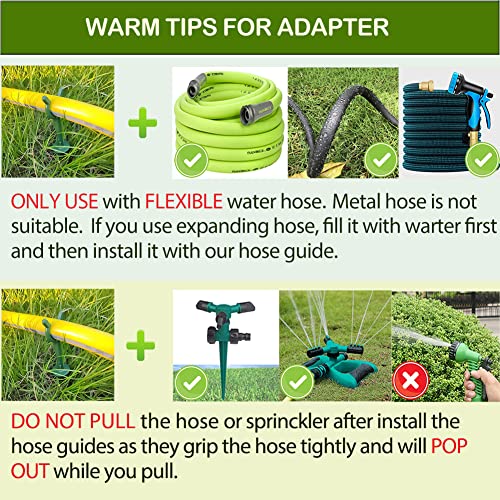 Garden Hose Guide Stakes Set of 10 - Heavy Duty 3/4” Hose Holder Spike for Lawn & Plant Saver, Yard Soaker Support, Durable Kink-Free Watering (Fit 3/4”Hoses) - size: Fit in 3/4’’ Hoses,10pcs